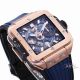 AAA replica BBF factory Hublot Big Bang square hollow rose gold case rubber strap watch (4)_th.jpg